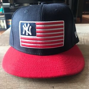 New York Yankees flat brim hat